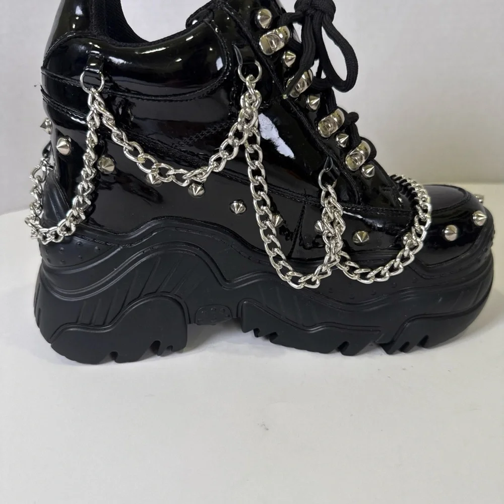 Anthony Wang Space Candy Chains Stud Platform SNEAKER Women Size 6 Punk Cosplay - Picture 4 of 10